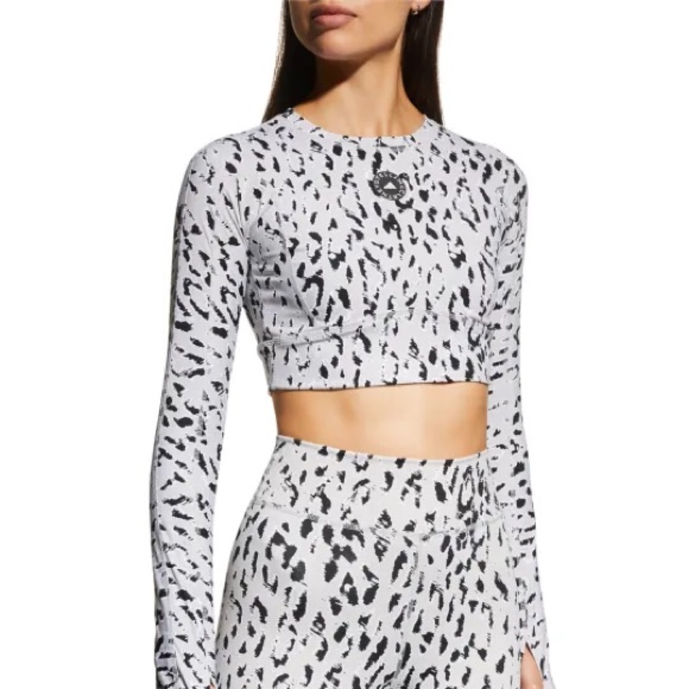 ADIDAS by Stella McCartney TrueStrength Long-Sleeve Training Crop Top, Size M